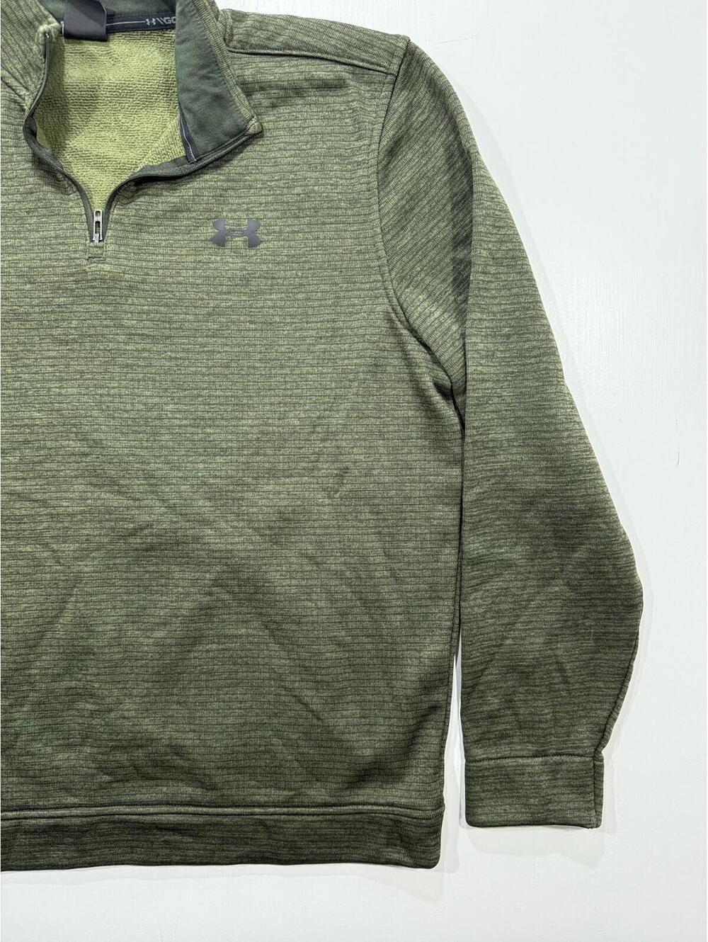Under Armour Golf Storm Pullover Mens Large Green 1/4 Zip Sweater Fleece - Picture 4 of 11